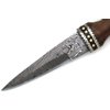 Wild Turkey Handmade Custom Real Damascus Collection Scottish Outdoor Hunting Knife (Brown)