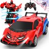 Vaofrean Remote Control Car for Kids,RC Cars for Boys Transformation Car Robot Toys with Controller, Hobby Racing Car Toys Christmas Birthday Gift for 3 4 5 6 7 8 9 Year Old Girls Boys (Red)