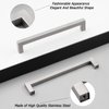 Probrico 5 Pack Brushed Satin Nickel Cabinet Handles Hole Centers 7-1/2 inch 192mm Stainless Steel Drawer Pulls Square Corner Bar Kitchen Cabinet Pulls