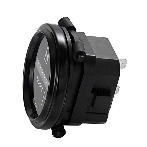Mechanical Round Hour Meter AC DC 12V 24V 36V 48V 60V 72V Quartz Hour Meter for Marine Engine Truck Snowmobile Boat Generators Tractor Lawn Mower Golf Carts Forklift