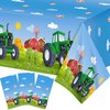 littkeef cliaet 3 Pack Tractor Party Tablecloth Tractor Plastic Table Cover Green Tractor Party Decorations Disposable Tractor Time Party Table Covers Farm Themed Birthday Party Supplies,54 x 87 in