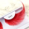 Elegant Lashes W411 Premium Red Jumbo Color False Eyelashes Halloween Dance Rave Costume