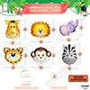 KatchOn, Safari Jungle Animal Balloons - Pack of 6, Safari Animal Balloons | Safari Balloons, Zoo Birthday Party Decorations | Animal Birthday Party Decorations, Wild One Birthday Decorations