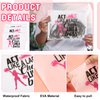 146 Pcs Cheerleader Gifts 24 Cheer Scrunchie 24 Cheer Bracelets 24 Cheer Keychain 24 Zipper Portable Cheer Makeup Bag 50 Waterproof Cheer Stickers for Cheer Team Party Favors Cheerleading Accessories