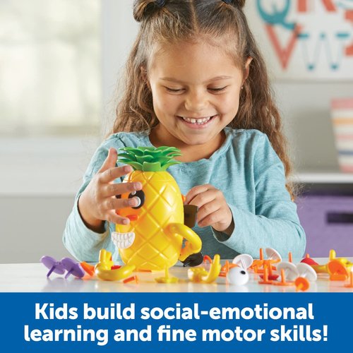 Learning Resources Big Feelings Pineapple Deluxe Set, 50 Pieces, Ages 3+, Social Emotional Learning Toys, Sensory Toys for Toddlers, Speech Therapy Materials, Fine Motor Skills Toys, Yellow, Small