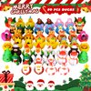 HugOutdoor 50Pcs Christmas Rubber Ducks In Bulk Advent Calendar 2024, Kids Baby and Toddler Bath Toys, Fun Mini Ducks 24 Days Christmas Countdown Calendar Gifts