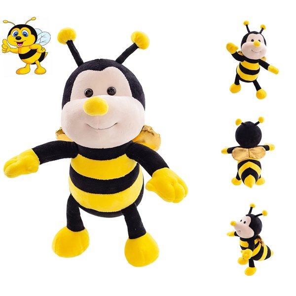 CASAGOOD Cute Bumblebee Stuffed Animals Super Soft Yellow Bee Plush Toys Stuffed Honeybee Plushies Animal with Wings Honey Bee Plush Doll Animal Toy for Kids & Lovers 13 INCH