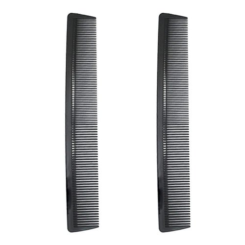Avenoir Carbon Fiber Cutting Comb - Professional 8.3" Anti-Static Heat Resistant Fine and Wide Tooth Comb for All Hair Types, 2 Pack