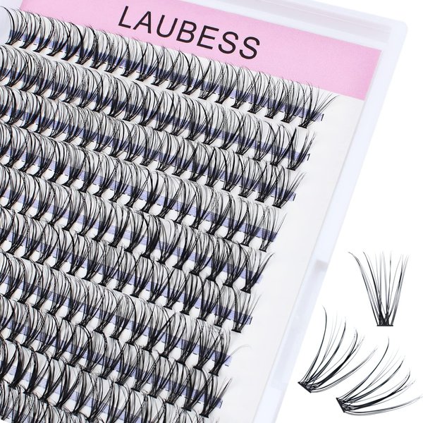 20D Individual Fluffy Lash Clusters - Volume Eyelash Extensions Kit with 240pcs Curl Clusters for DIY Lash Extension (17mm)