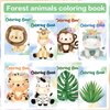 Jutom 24 Pcs Safari Jungle Animals Party Favors Coloring Books Bulk for Kids Adults Gifts Mini DIY Art Drawing Book for Home School Classroom Activity Jungle Party Supplies