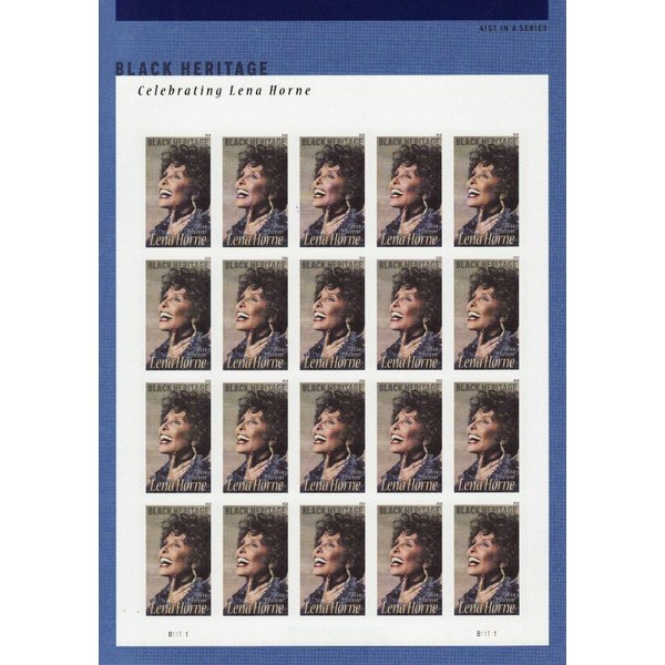 Celebrating Lena Horne, Singer, Black Heritage (Sheet of 20) First-Class Mail Forever Postage Stamps 2018 Scott #5259