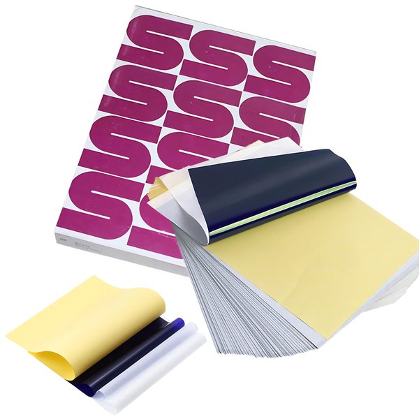 Tattoo Transfer Paper, Damsale 100 PCS Tattoo Stencil Paper, 4 Layers 8.5" x 11" A4 Size Tattoo Thermal Stencil Paper Kit for Tattoo Beginners Tattoo Supplies