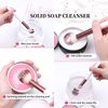 DUcare Makeup Brush Cleaner Makeup Brushes Solid Soap Cleanser with Color Removal Sponge Brush Cleaning Mat, Silicone Makeup Cleaning Cosmetic Cleaner Blenders Shampoo Removes Shadow Color