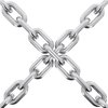2 Pcs 1/4 x 23 inch Link Chain 304 Stainless Steel Coil Chain for Transport Tie Down Binder Chain Pulling Towing Hanging, Home, Camping, Pet Towing, 6mm