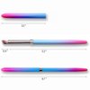 SILPECWEE 1Pc UV Gel Nail Ombre Brush Alloy Handle Nylon Hair Nail Art Gradient Painting Drawing Pen Manicure Brush Tools