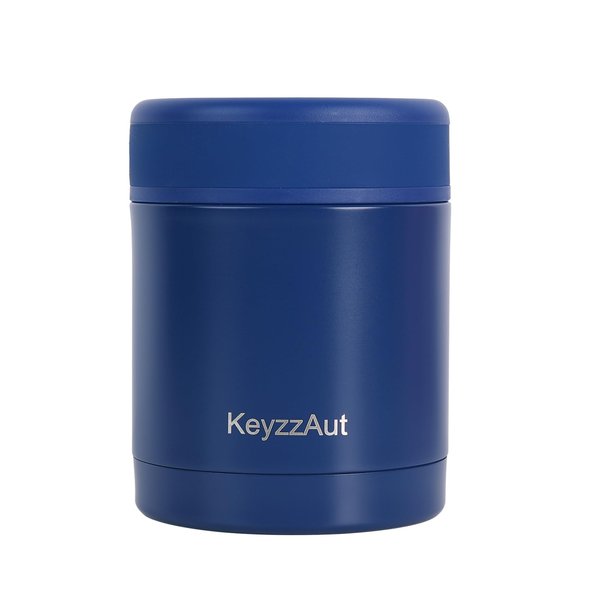 KeyzzAut Insulated Food Container 12oz Vacuum Insulated Food Jar Soup Thermos for Hot and Cold Food Kids Leak-Proof Stainless Steel Lunch Box Food Lunch Container(Blue)