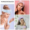 Redvigh Face Wash Headband Wristband Set 9PCS, Spa Headband and Wrist Towels Fuzzy Makeup Headbands for Women Washing face Skincare Prevent Water Running Down