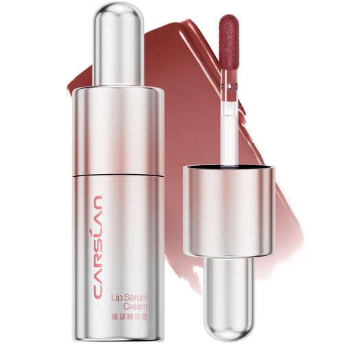 CARSLAN Hydrating Lip Serum Cream, Longlasting Moisturizing, Lightweight Lip Gloss, Semi-Matte Lipstick with Vitamin E, Crithmum Maritimum Essential oil, C204
