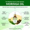 Organic Veda Moringa Oil - Pure Cold Pressed Organic Moringa Seed Oil - Natural Face Oil for Women, Moisturizing Hair Oil - Virgin Moringa Oleifera Oil for Skin, Body, Scalp Care & Nails - 1.7 fl.oz.