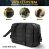 OneTigris MOLLE Pouch, Tactical Admin Pouch Belt EDC Tool Organizer Zippered Utility Waist Pack 8" x 5" x 2.5"(Black)