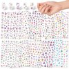 Konsait Nail Stickers Decals (1200 Designs), Self Adhesive 3D Nail Art Stickers Rainbow Diamond Nail Tips Decorations Manicure Decor for Kids Girls Birthday Party Favor Nail Salon Gift