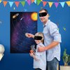 Hxezoc Solar System Party Games, Pin The Planets on The Rail With 32 Pcs Planet Stickers, Outer Space Scientific Cognition Party Games Poster for Kids Outer Birthday Party Carnival Party Supplies