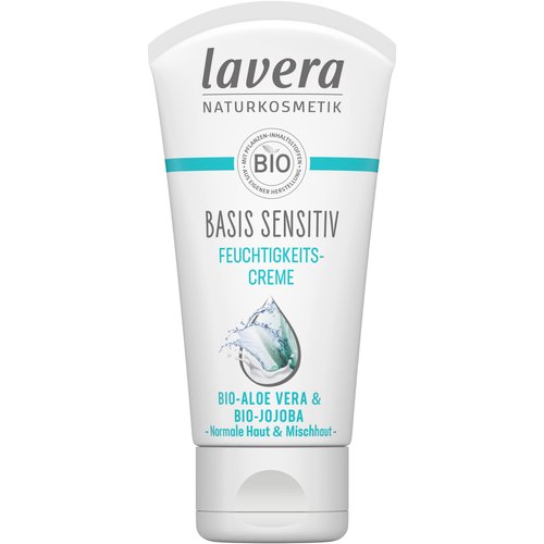 lavera basis sensitiv Moisturizing Face Cream: Mild Hydrating Facial Moisturizer with Organic Jojoba Oil & Aloe Vera protects the skin for a soft and supple feeling – 1.7 Oz