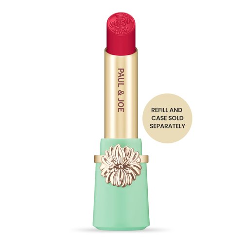 Paul & Joe Moisturizing Lipstick Refill Only, Case Sold Separately, Long Lasting Lipstick for Highly-Pigmented Lip Color, 20 The Arrival of Romance, Classic Red Lipstick, 0.10 oz