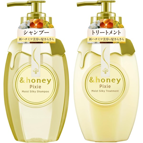 &honey Silky Smooth Moist Japanese Shampoo and Conditioner Set | Made with Argan Oil, Honey, Royal Jelly, & Hyaluronic Acid | Free of Sulfates, Parabens, Silicon, Mineral Oils, & Synthetic Dyes