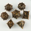 Surpass DND dice Metal dice Dungeons and Dragons dice polyhedral dice Dragon Eye dice Set RPG dice DND Dragon dice Role Playing Game dice RPG dice Set Pathfinder dice Set (Golden dice)