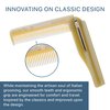 Giorgio G20 IVY Folding Mustache and Beard Comb 6.5 Inches - Small Fine Tooth Pocket Comb for Everyday Hair Care - Sawcut and Hand Polished Pocket Comb and Styling Comb - Fine Ivory Travel Comb