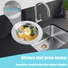 3 Pieces Kitchen Sink Stopper Strainer, 3 in 1 Kitchen Sink Basket Strainer, Universal Anti-Clogging Stainless Steel Sink Disposal Stopper, Perforated Basket Drain Filter Sieve