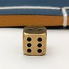 Metal Dice Set 6pcs Brass Dices Game Dice Metal Dices Poker Party Game Toy Portable Dice Man Boyfriend Club Bar Entertainment Game Accessories