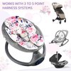 Baby Car Seat Head Support for Newborn,Pea Pod 2 in 1 Infant Car Seat Head Body Support for Girls Extra Soft Breathable Baby Car Seat Cushion Insert for Strollers, Swings, and Bouncers, Pink Floral