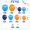 Blue Balloons Garland Arch Kit, Navy Blue and Orange Balloon Arch Kit, Blue and Orange Latex Balloons Party Balloons For Birthday Decoration Wedding Baby Shower Engagement DIY Decoration Party Supplie