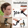 20" Mannequin Head Human Hair,90% Real Hair Mannequin Head,Cosmetology Human Hair Mannequin Doll Head for Hair Styling,Practice Braiding Styling Head with Table Clamp Braiding Set