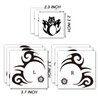 Kotbs 9 Sheets Temporary Tribal Face Tattoo, Waterproof Temporary Tattoos Halloween Tattoo Sticker for Men Women Fake Tattoos, Maori Tribe Totem Tattoo Left Right Middle Sets