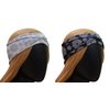 Headband, Sweatband, Head Wrap, Knot Twist Headband, Soft Stretchy Headband, Turban Headband, Sport Yoga Headband Fits All (Mandala Gray & Black (2Pcs/Set))