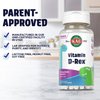 KAL Vitamin D-Rex Chewable, Childrens Vitamins 400 IU D-3, Bubble Gum Flavor, Strong Bone & Immune Support, Lactose/Peanut/Soy Free, 60-Day Guarantee, 90 Servings, 90 Dinosaur Shape Chewables