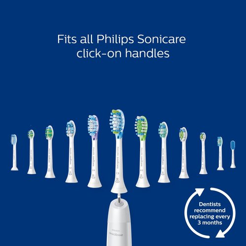 Genuine Philips Sonicare Adaptive Clean replacement toothbrush heads, HX9042/64, White 2-pk