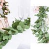 DearHouse 5.5Ft Seeded Eucalyptus Garland, Artificial Vines Faux Eucalyptus Leaves Table Garland Artificial Eucalyptus Garland Greenery Wedding Backdrop Arch Wall Decor