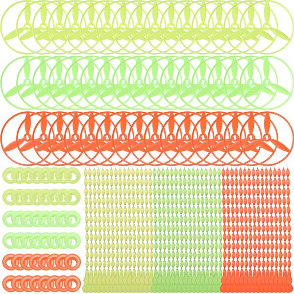 kymqlyw 48 Sets Flying Disc Toys Twist Disc Flyer Saucers with Launchers Pull Helicopter Toy Twist Disc Flyer Saucers with Launcher Rings and Twist Sticks for Party Favors and Prizes Outdoor Toy