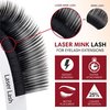 BL Lashes Eyelash Extensions, Laser Mink Classic Synthetic Lashes, 0.15 Thickness, C Curl 11mm, Natural Semi Permanent Eyelashes, Longer-lasting Eyelash Extension Supplies (C Curl 11mm)