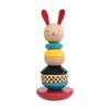 Petit Collage Modern Bunny Wooden Stacking Toy – Solid Wooden Stacking Rings for Kids, Activity Toys Designed with Safe Materials – Active Toy for Babies and Toddlers 12+ Months