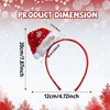 Totelux Christmas Headband Red Hat Hair Hoop with Sequins Snowflakes Cute Santa Hat Hair Accessories for Women Holiday Party Supplies