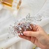 Unicra Silver Bride Wedding Hair Comb Rhinestone Bridal Headpiece Crystal Hair Accessories Hair Piece Jewelry for Women and Girls (A-Silver)
