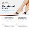 Copper Compression Metatarsal Pads for Women & Men - Orthopedic Ball of Foot Pain Relief Braces - Gel Cushions for Calluses, Bunions, Corns, Morton Neuromas - Fits Heels, Dress Shoes - S/M