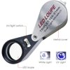 10x Foldable Pocket Magnifier Loupe with UV and LED Light for Jewelry, Rocks, Coins, and Antiques - Illuminated Magnifying Tool for Eye, Stamps, Watches, Hobbies, and Gems