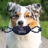 Pets First NFL Tennessee Titans Football Dog Toy, Tough Quality Nylon Materials, Strong Pull Ropes, Inner Squeaker, NFL Team Color