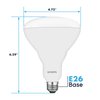LUXRITE BR40 LED Light Bulbs, 85W Equivalent, 2700K Warm White, Dimmable, 1100 Lumens, LED Flood Light Bulb, 13W, E26 Medium Base, Indoor/Outdoor - Perfect for Office and Recessed Lighting (2 Pack)
